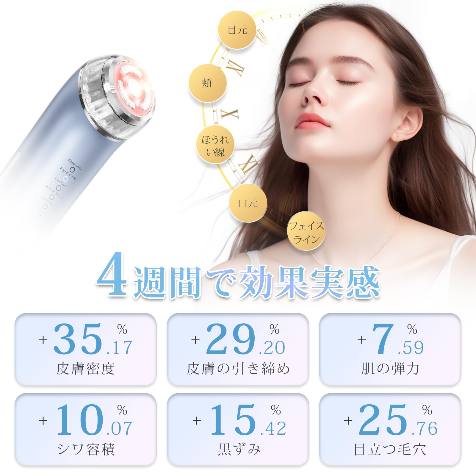 Amazon.co.jp: 美顔器 EMS RF美顔器 自宅エステ 目元美顔器 多機能美容